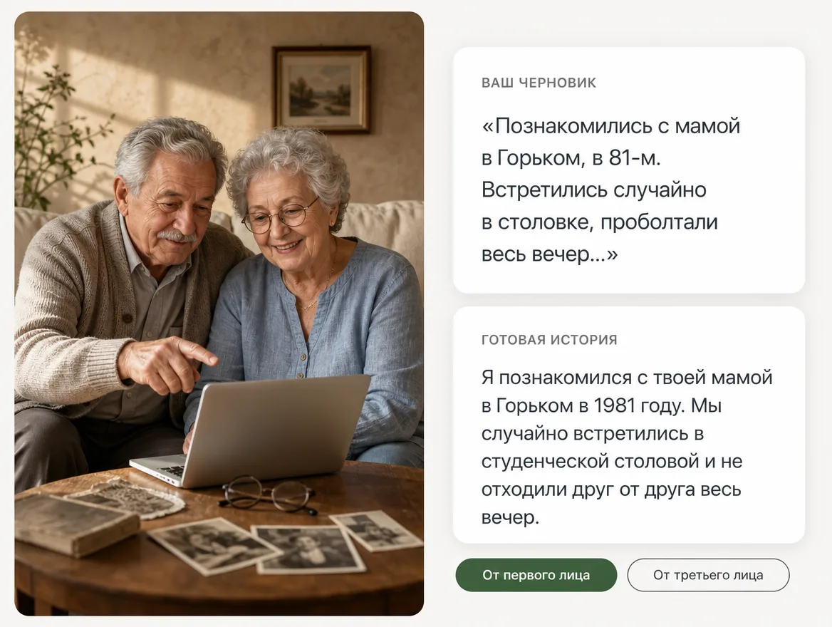 Близкий пишет сам, а мы рядом